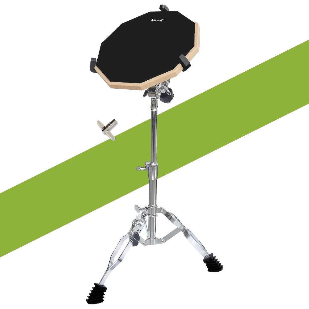 12-Inch Drum Practice Pad Set with Adjustable Snare Stand, Sticks and Bag detail image - detail view 4