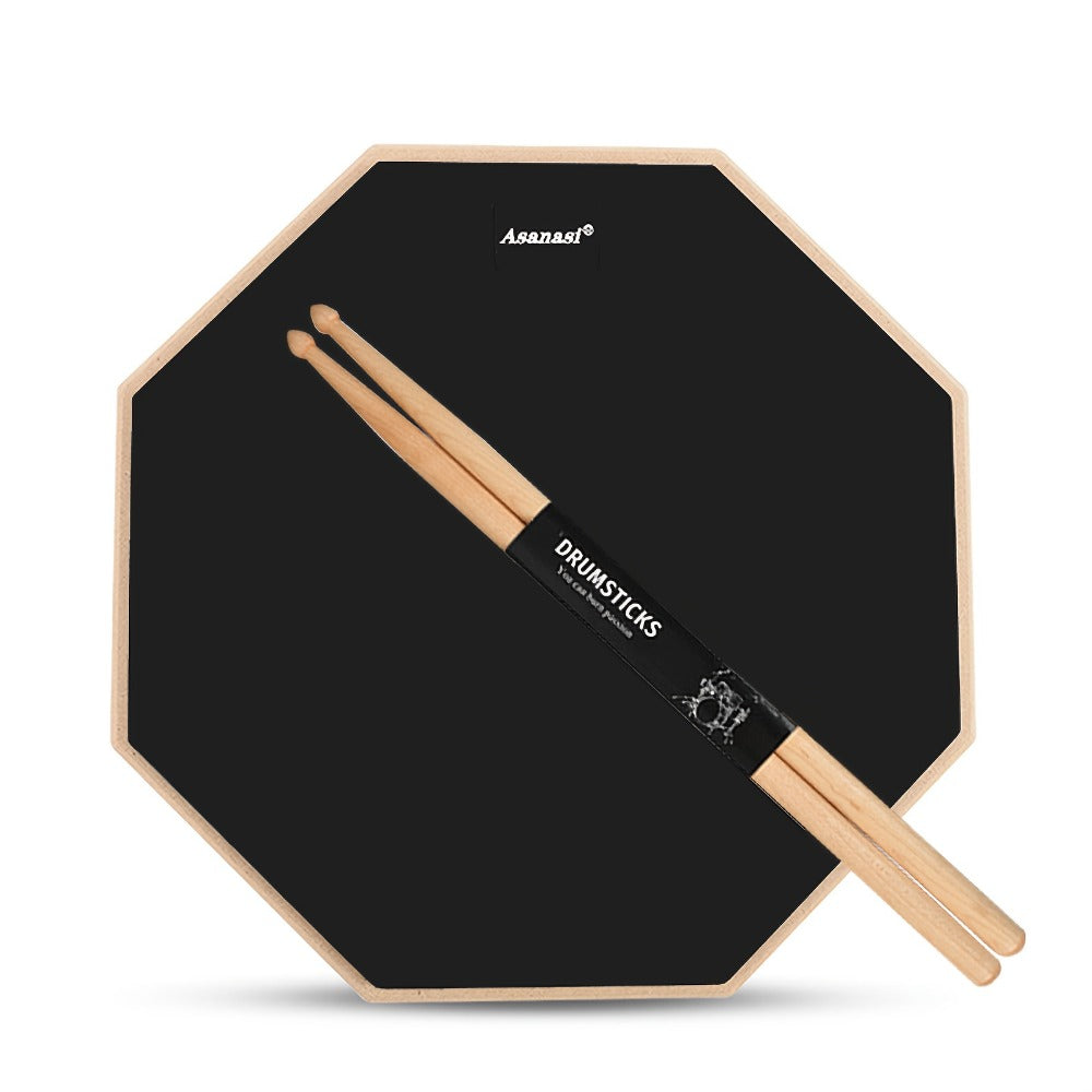12-Inch Drum Practice Pad Set with Adjustable Snare Stand, Sticks and Bag detail image - detail view 6