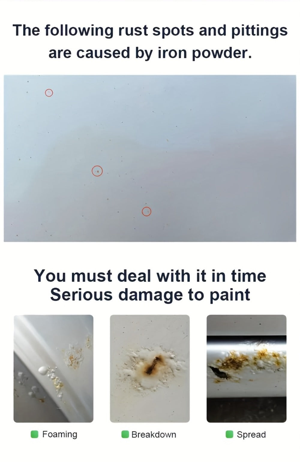 Rust Remover Spray Multi-Surface - Powerful Rust Dissolver for Car, Metal, Tile for Home Cooking, Dining and Outdoor Meals