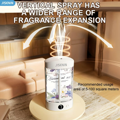 Mini Aroma Diffuser & Humidifier 2-in-1 Portable USB Rechargeable, 7-Level Timer, Silent Operation