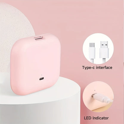 Foldable LED Makeup Mirror Double-Sided 1X 2X Magnification - Handheld Lighted Mirror, for Makeup, Travel and Everyday Vanity Use