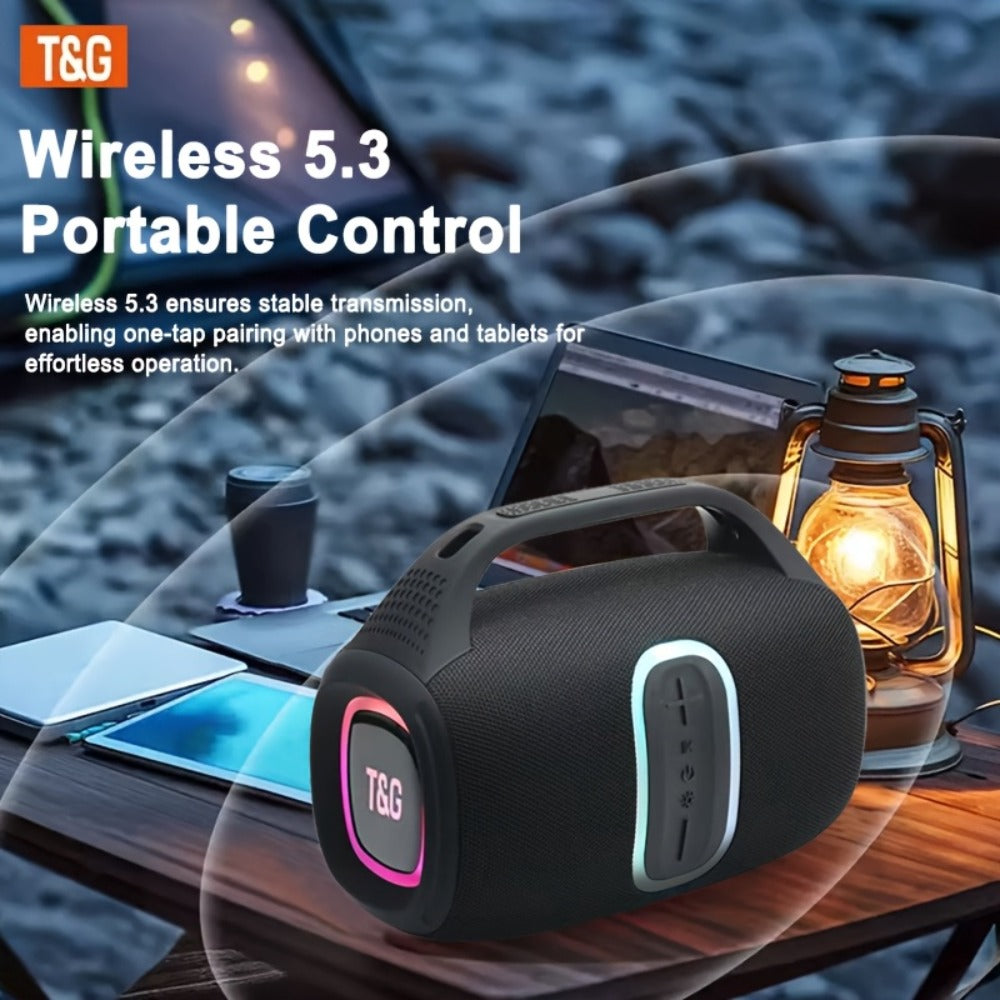 Portable Bluetooth Speaker TG674 with 30W Output, IPX4, 3600mAh Battery, TWS, Subwoofer and Handle