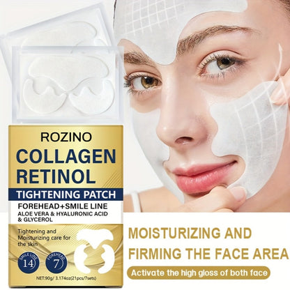 21-Piece Face Patch Set with Collagen, Retinol, Hyaluronic Acid and Aloe for Overnight Skin Care