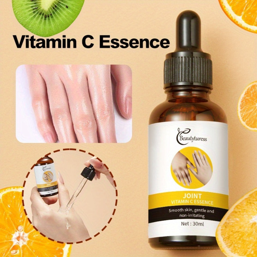Face Serum Vitamin C Two-Bottle Set with Light Beige Liquid Texture and Amber Dropper Packaging