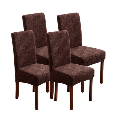 Chair Cover Set of 4 or 6 Stretch Jacquard Dining Slipcovers in Eight Available Color Choices