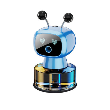 Car Air Freshener Auto Spray Robot Design USB Rechargeable – AI Expression Display, 4-Level Fragrance Control, Vent Clip Diffuser | 4 Colors & Scents | Gift for Car Lovers Men Women