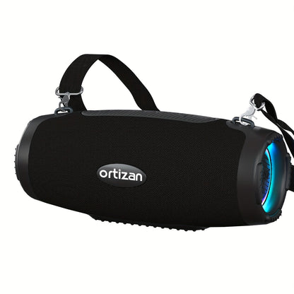 Bluetooth Speaker Ortizan 100W Boombox with 14000mAh Battery, IPX7 Rating, RGB Lights, USB and Carry Strap