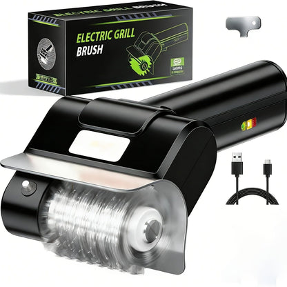 Electric BBQ Grill Brush Cordless Rechargeable Grill Cleaner with 800 RPM Rotating Head, 2000mAh Battery, 304 Stainless Steel Bristles – Outdoor Grilling Tool, Father's Day Gift