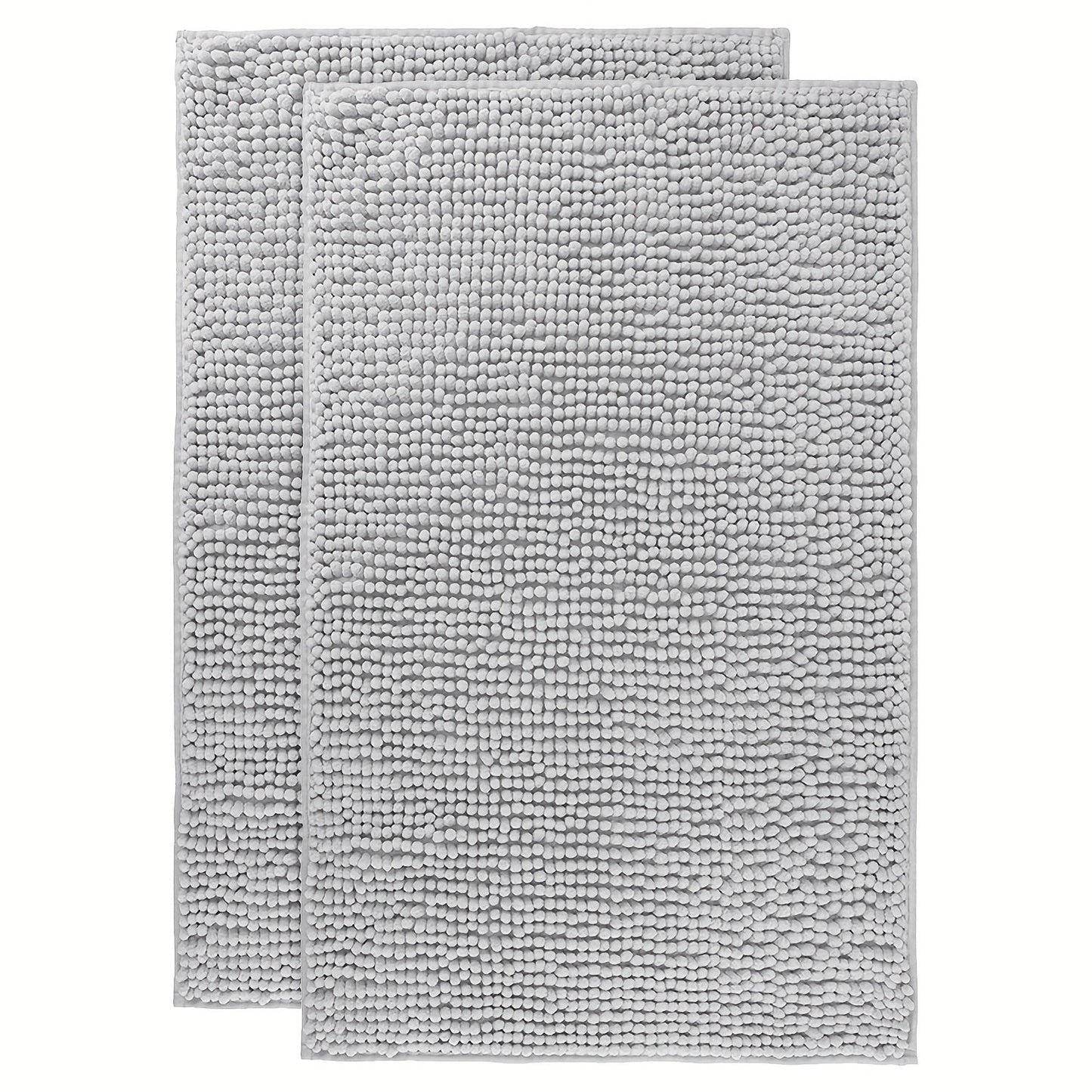Chenille Bath Rug Extra Thick Soft Absorbent Non-Slip Bathroom Mat Machine Washable, Multiple Sizes & Colors