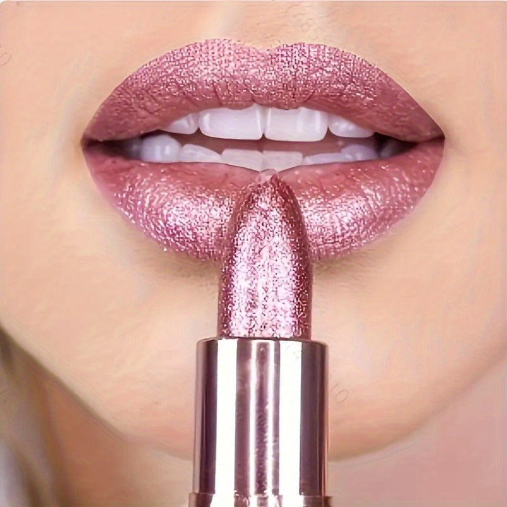 Shimmer Lipstick Set 2 Piece — Starry Sky High Gloss Waterproof Moisturizing Lip Color, Long-Lasting Durable Glossy Shiny Lips Makeup for Women, Perfect Beauty Gift for Her