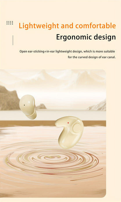 2-in-1 Wireless Earphones Couples Shared Audio Long Battery Life Clear Sound TV Movies Music Running Type-C Charging Condenser Mic Semi-Open iOS Android
