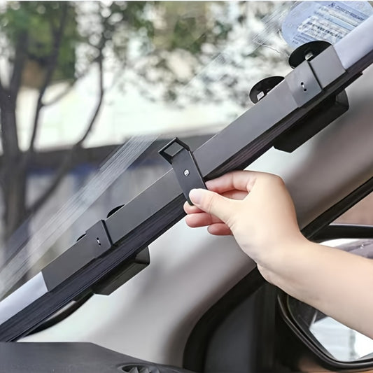Retractable Windshield Visor Aluminum Automatic Foldable Car Sun Shade UV Protection Thermal Blind Easy Attach Front Window Sunshade Heat Blocker Car Interior Accessory