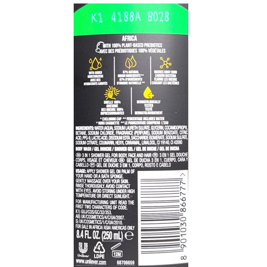 AXE Body Wash 4-Pack Mix Variety Set – Assorted Scents Men's Body Wash Bundle, Long-Lasting Fragrance, Moisturizing Formula, Daily Shower Gel for Men, Value Multi-Pack