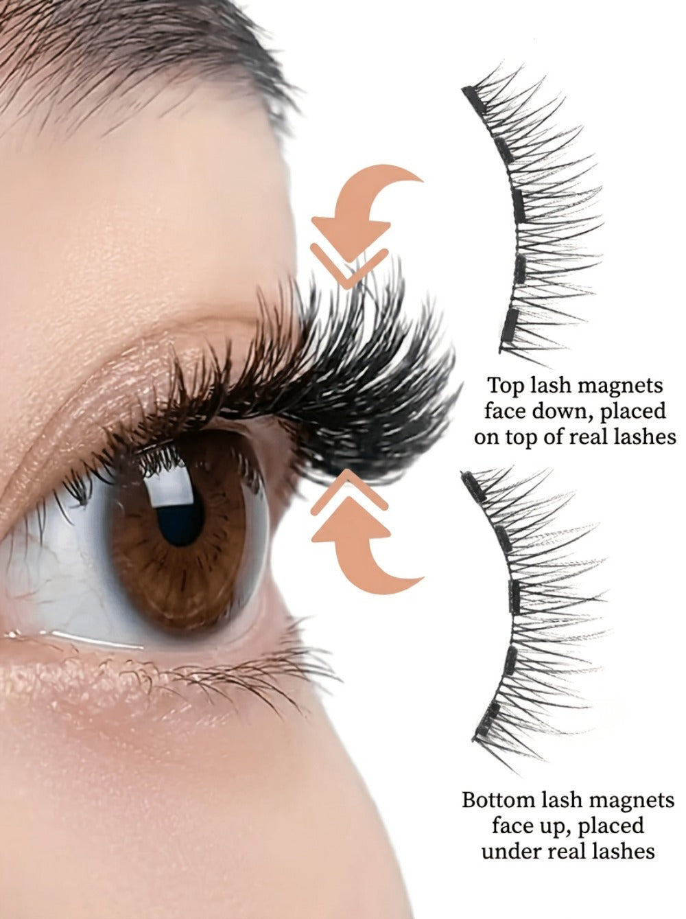 Reusable Magnetic False Lashes 8Pcs No Glue Double Strip Set with Applicator & Tweezers – Natural Everyday Makeup Look for Women, Daily Wear, Parties, Travel & Mom Gift