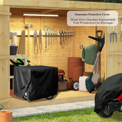 Generator Cover in Black with Displayed 25.59 x 20.08 x 20.08-Inch Dimensions and Side Access Opening