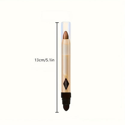Six-Piece Shimmer Eyeshadow Stick Set with Dual-Ended Sponge Applicators and Mixed Metallic Shades
