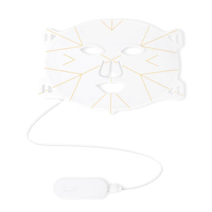 LED Face Mask 7 Color Light Therapy Photon Skin Rejuvenation Mask Portable Silicone Beauty Device USB Rechargeable Anti-Aging Acne Wrinkle Treatment for Women Men Black White