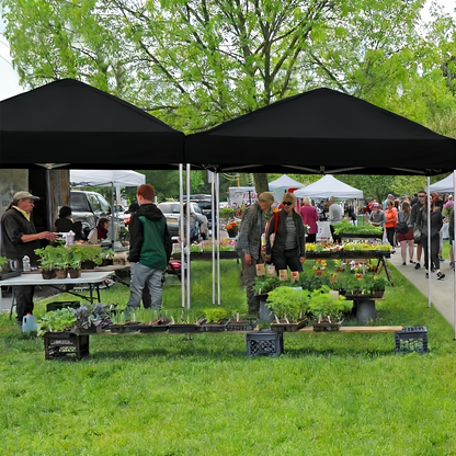 Straight-Leg 10x10ft Pop-Up Canopy Tent with 420D Oxford Top, Three Heights and Eight Colors