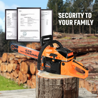 Mixed Gas Chainsaw Options with 12-Inch Compact Color Models and 20-Inch BlackRed Configuration