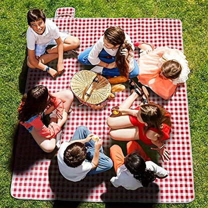 Picnic Blanket Large Outdoor Beach Blanket Waterproof Portable Camping Travel Mat for Family Park Lawn Barbecue Indoor Outdoor Use