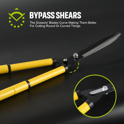 Long-Reach Bypass Lopper with Telescoping Silver Handles, Orange Grips and 27–34-Inch Variant Label
