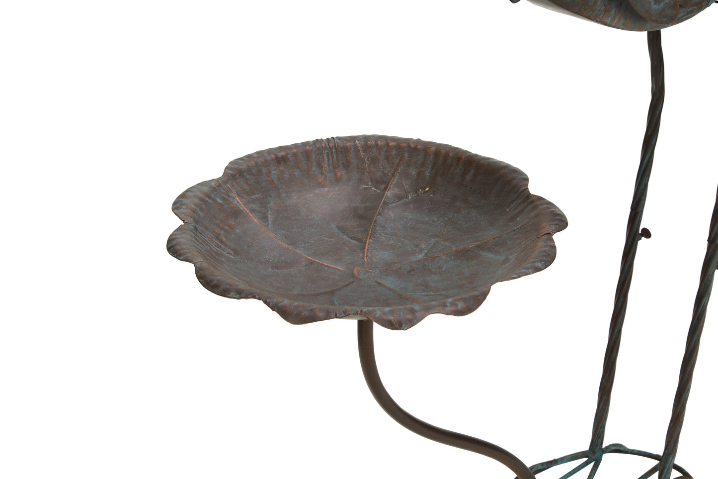 36-Inch Crane Sculpture Bird Bath Set with Separate 12.6-Inch Basin and Garden Stakes for Yard Decor