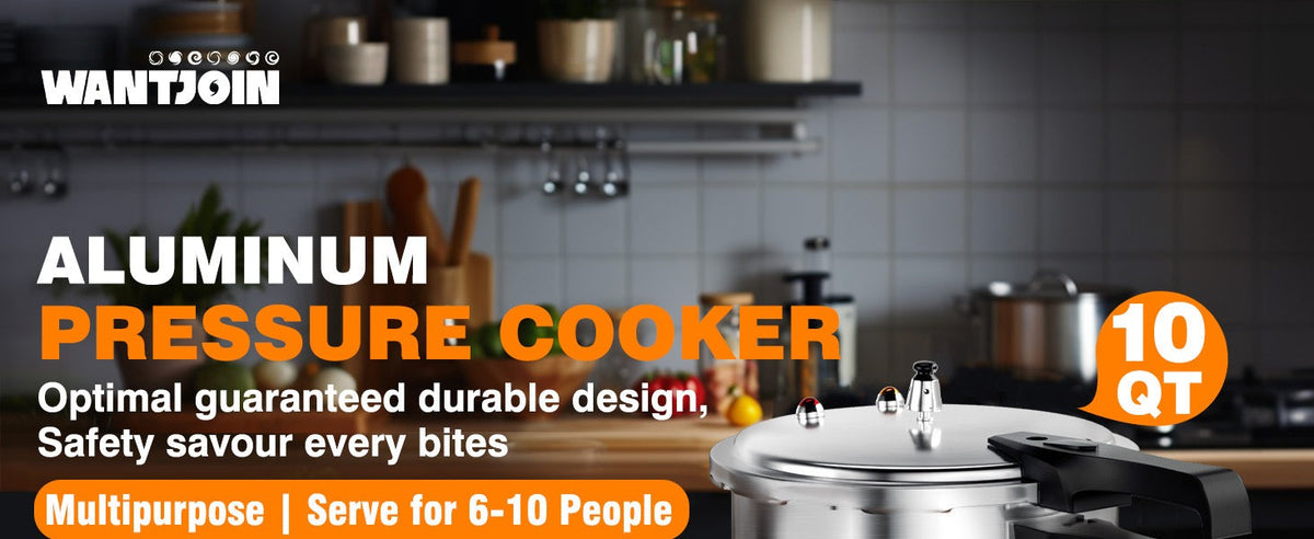 Pressure Cooker Aluminum with Canner Rack, Large 6QT 8QT 10QT Pressure Canner for Home Canning
