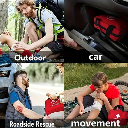 184-Piece Portable First Aid Kit with Assorted Emergency Supplies for Home, Car and Outdoor Carry