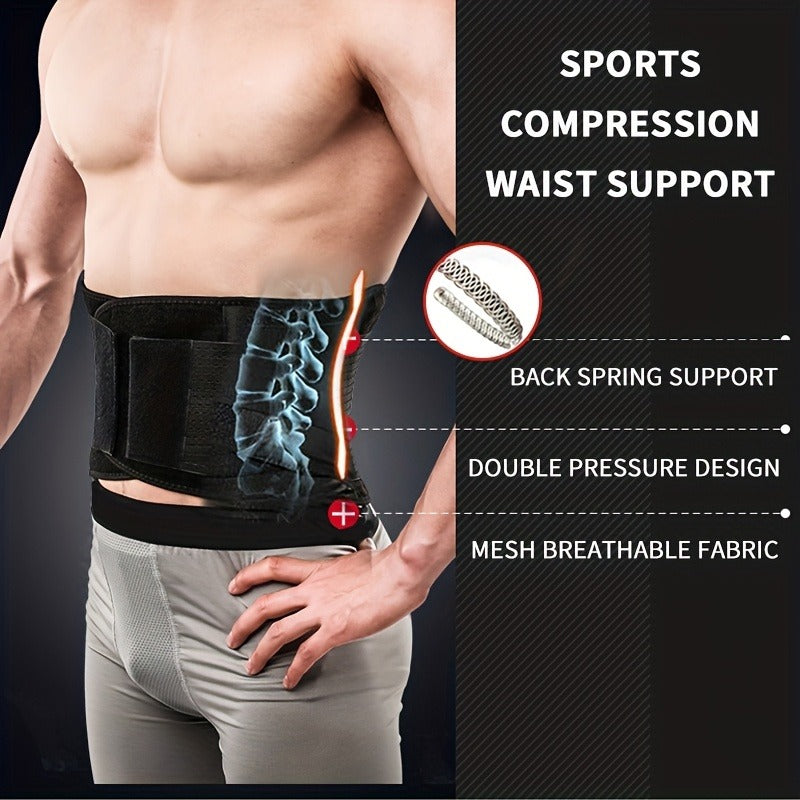 Adjustable Weightlifting Support Belt with Breathable Polyester and S, M or L Size Options