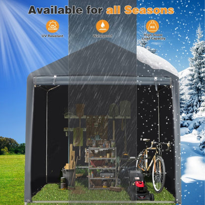 Outdoor Storage Shed Carport Canopy Portable Shelter PE Tarpaulin