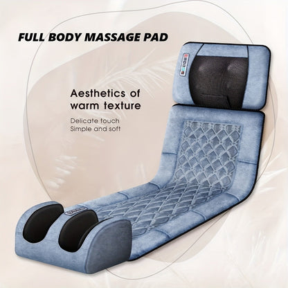 EMS Leg Massager Full Body Massage Pad 10-Zone Wave Vibration Kneading Pillow with Foot Calf Massager Hot Compress & Storage Bag