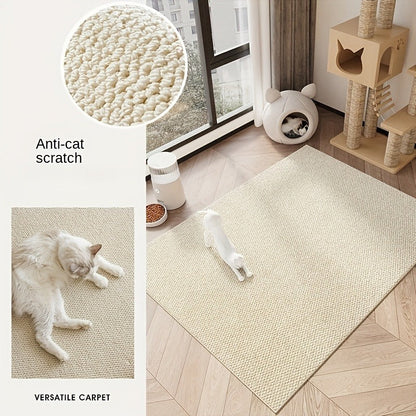 Cat Scratching Mat Natural Seagrass Pet Bed Pad Dog Crate Mat Feeding Mat Pineapple Weave 23x35 Inch Durable Washable Indoor Cat Rug Lounge