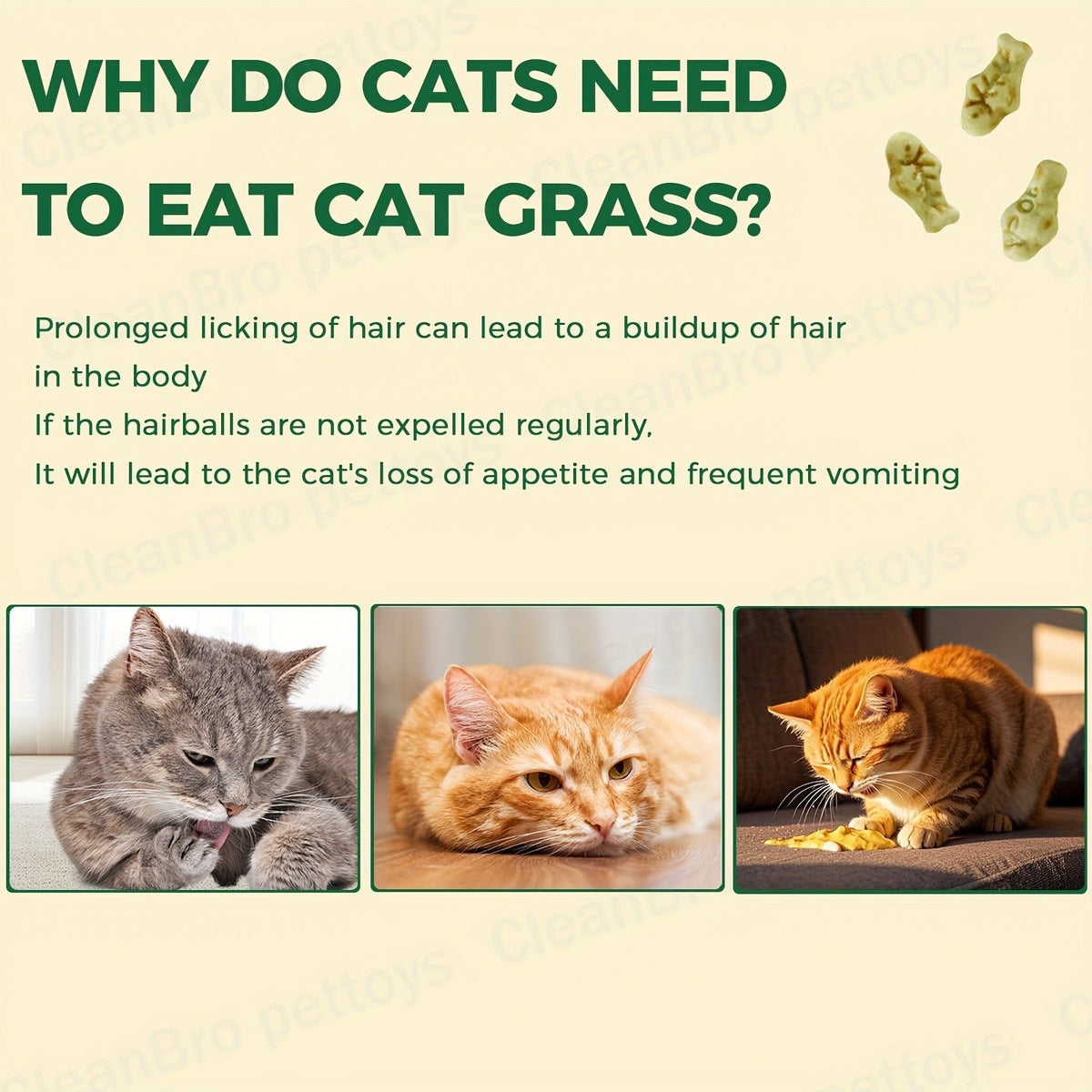 150 g Catnip and Cat-Grass Cookie Treats with Shaped Pieces and Pictured Ingredient Panel Pictured