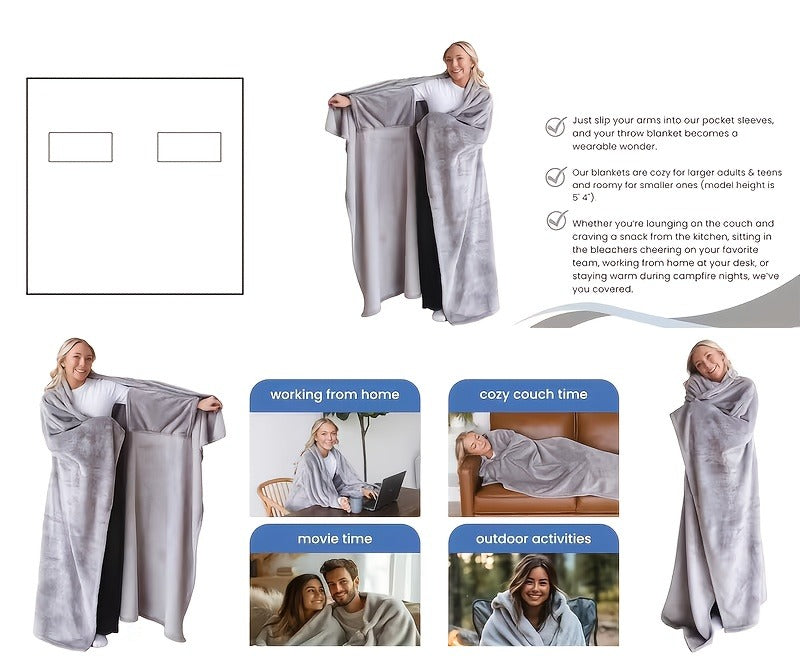 Portable Outdoor Blanket All-Season Soft Lightweight Throw for Work Break Camping Picnic Travel – 6 Colors Gift for Men & Women Christmas Birthday