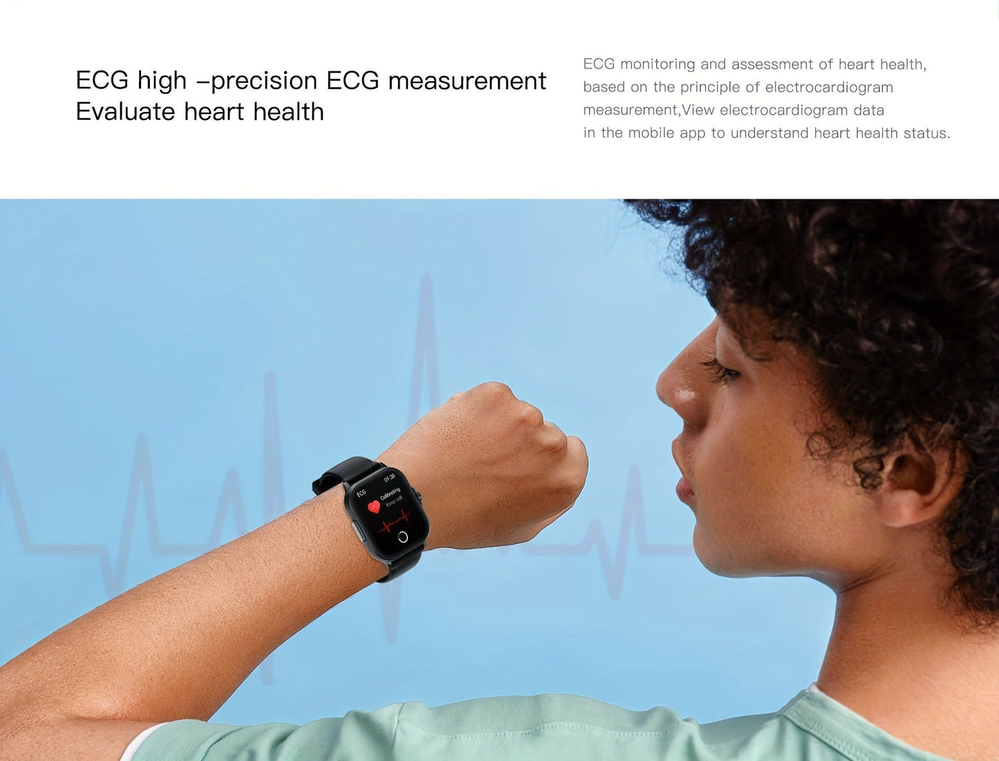 Smart Watch 2.01-Inch Display with Bluetooth 5.1 Calling, 280mAh Battery and Black or Pink Band