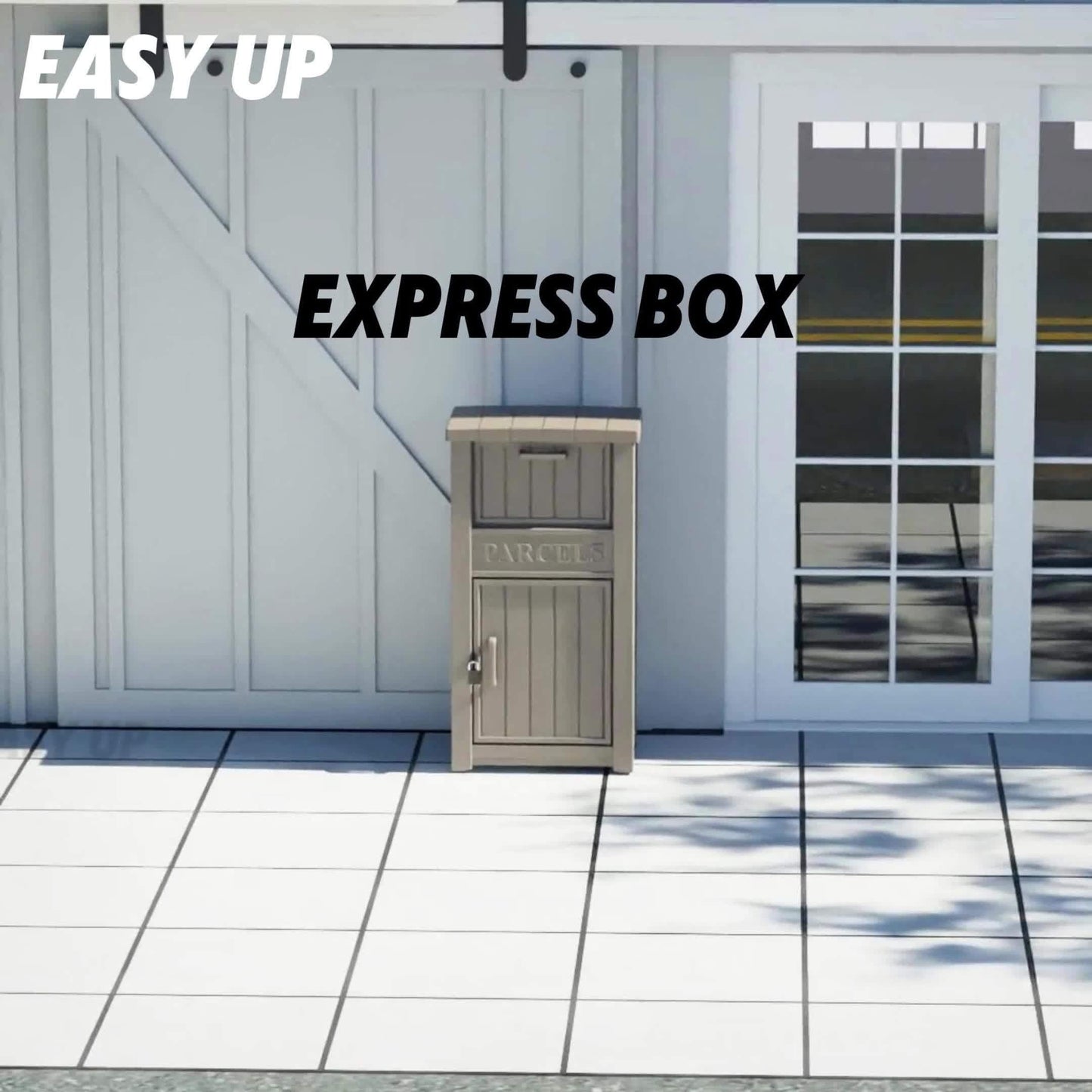 Lockable Outdoor Storage Box weather-ready Package Delivery Porch with 2 Exact Source Checkout Options