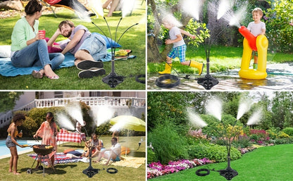 Outdoor Misting System Portable 26.5Ft Mist Cooling Kit with Adjustable Stand for Patio Garden BBQ