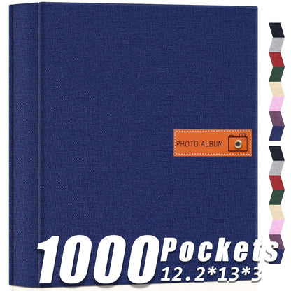 Linen-Cover Photo Album for 4 x 6-Inch Prints in Six Colors, with 200- or 1,000-Pocket Options