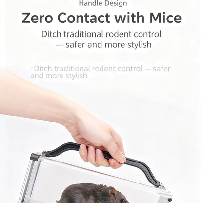 Humane Mouse Trap Live Catch - Fully Automatic Transparent Continuous Capture No-Kill Rodent Trap for Indoor Home, Kitchen, Garage & Outdoor Use