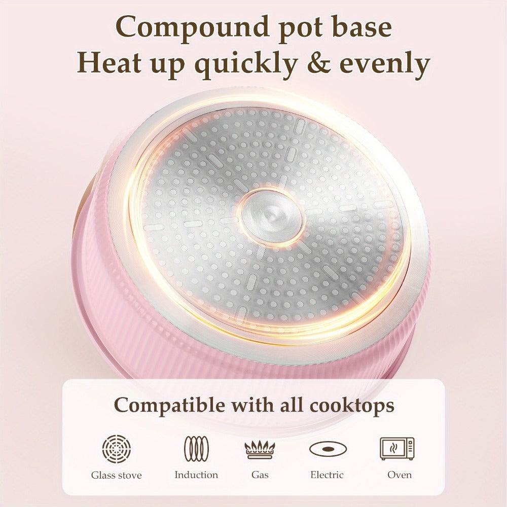 Detachable-Handle Cookware Set in 5-, 7- or 24-Piece Configurations with Stackable Pots, Pans and Lids