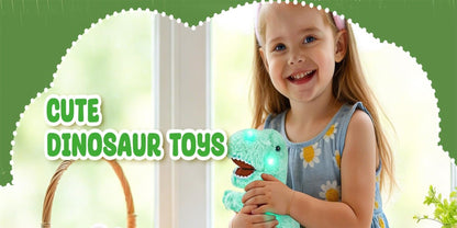 Dinosaur Stuffed Animal Light Up Musical T-Rex Plush Toy for Kids – Glowing Tyrannosaurus Rex with Sound Effects, Soft Cuddly Dino Plush, Birthday Easter Christmas Gift for Boys Girls Ages 3+