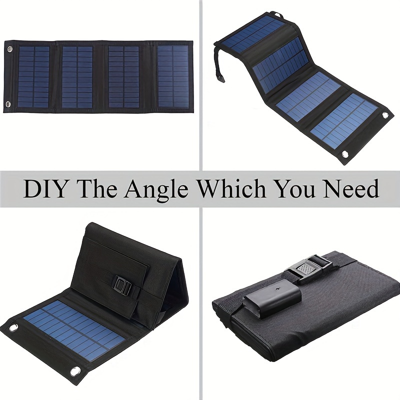 Foldable Solar Charger 100W Monocrystalline | 19.5% High Efficiency, USB Output, Waterproof PET Surface, Portable Solar Panel for Camping, Hiking, Backpacking, Phone