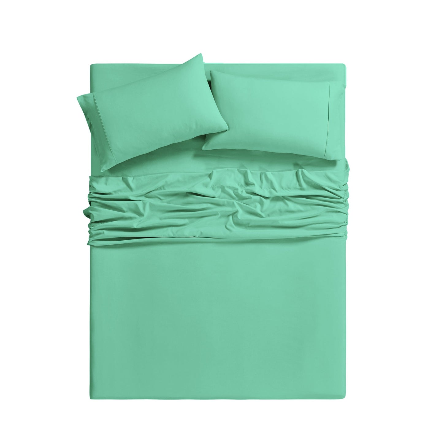 Bamboo Sheet Set 6 Piece Cooling Bed Sheets with Deep 16 Inch Pockets - 2000 Thread Count Microfiber Bamboo Blend Fitted Flat Sheets Pillowcases Twin Full Queen King Cal King