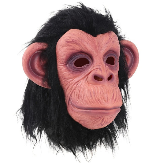 Costume Accessories Full-Head Gorilla Mask with Two Latex Animal Face Styles for Costume Wear