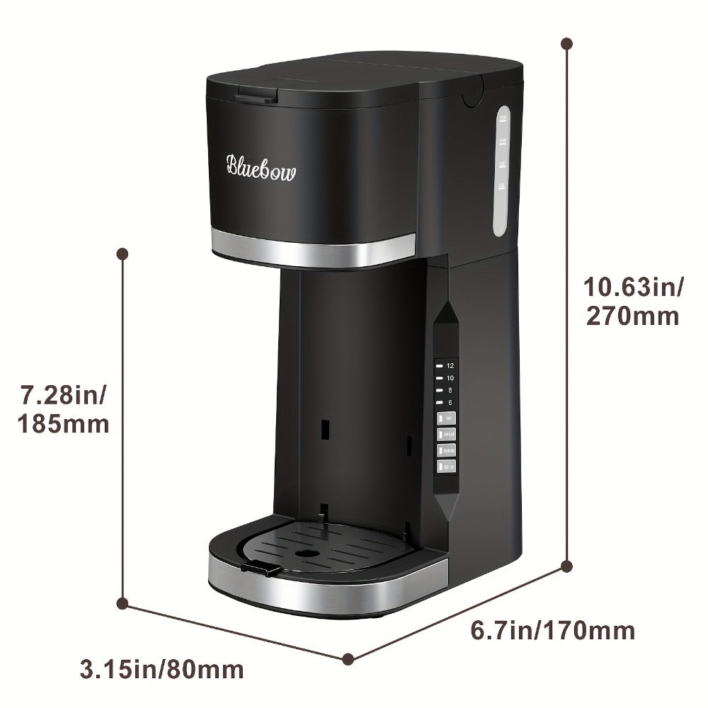 Black Single-Serve Coffee Brewer with CM6080 or CM6070 Model Options and Removable Cup Platform