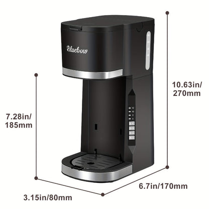 Black Single-Serve Coffee Brewer with CM6080 or CM6070 Model Options and Removable Cup Platform