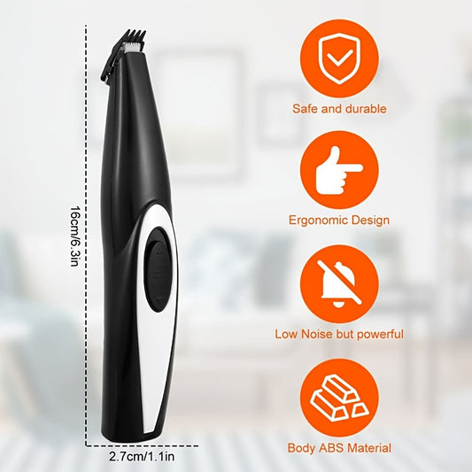 Pet Detail Trimmer, USB-Rechargeable Ceramic-Blade Clipper for Dog and Cat Face, Paw and Ear Areas