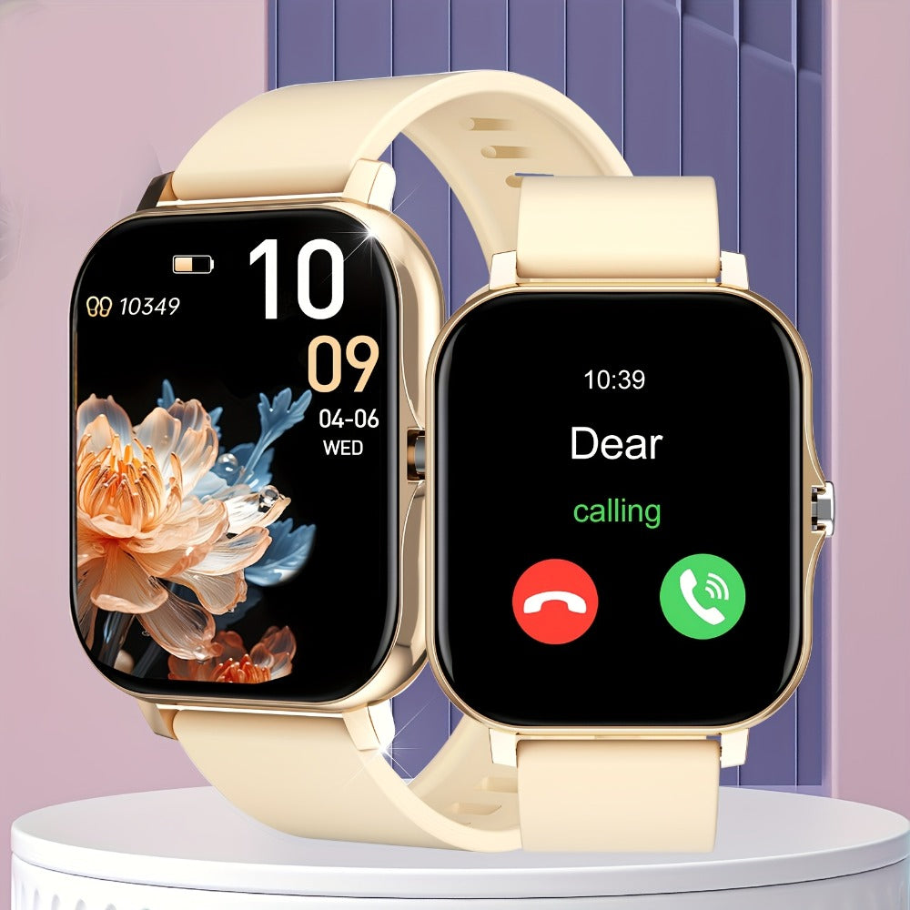 Smartwatch – Large Screen with HD Voice Calling, Unisex Bluetooth , Message Reminder, Multiple Sport Modes, Heart Rate Sleep Tracker…