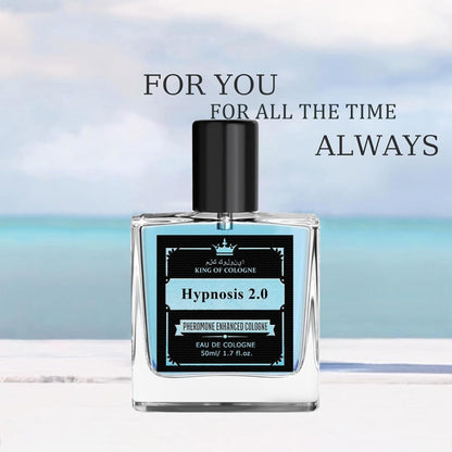 Men's Cologne Hypnosis 2.0 50ml Eau de Cologne Spray in Clear Square Bottle with Black Cap and Box