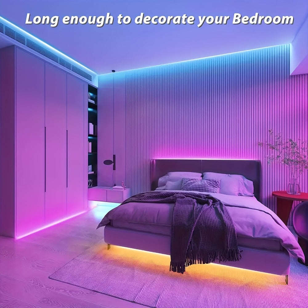 LED Strip Lights 100ft Color Changing with 44-Key Remote & Power Supply – RGB Light Strip for Bedroom Ceiling Living Room Festival Wedding Party Decor 30m